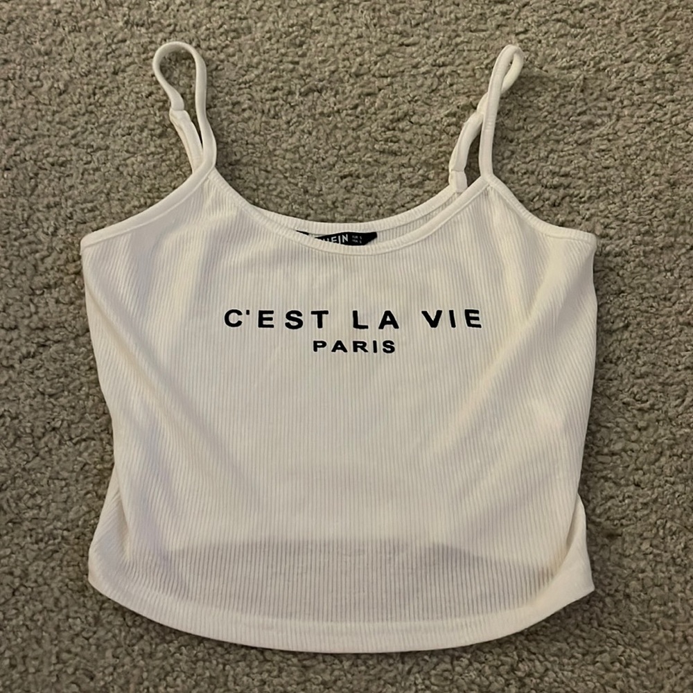 white tank top